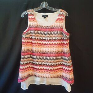 AGB Colorful Tank Top Pink, Black White Orange